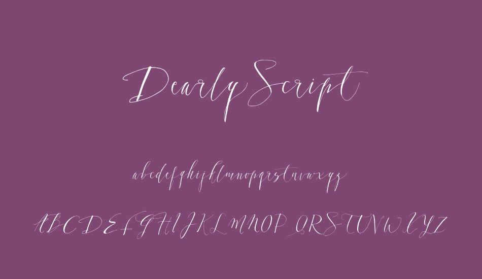 dearlyscript font
