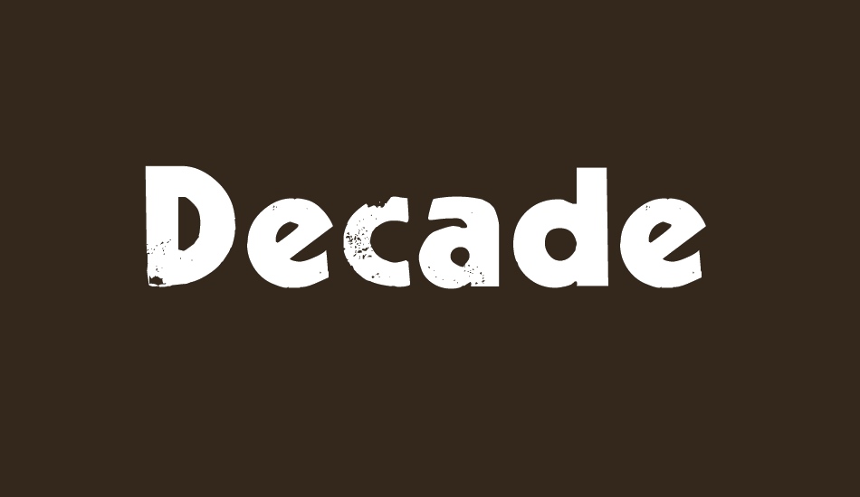 decade font big