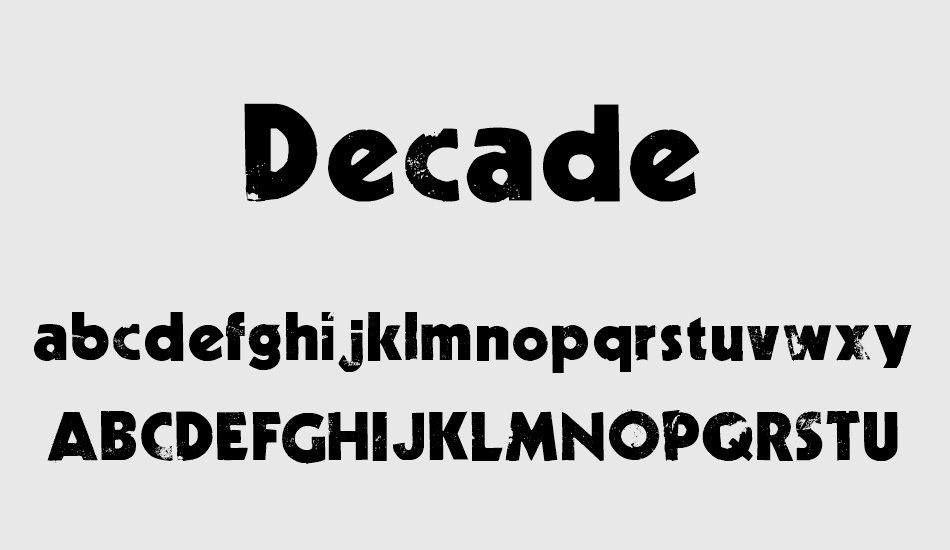decade font