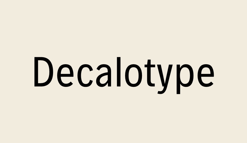 decalotype font big