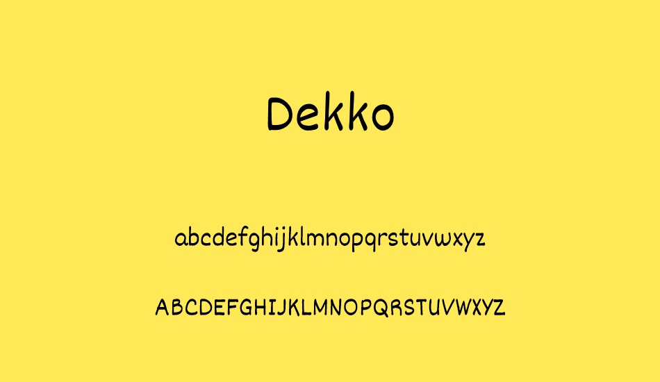 dekko font