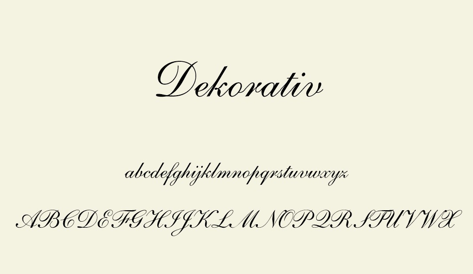 dekorativ font