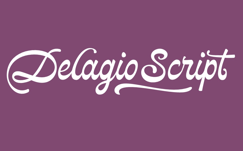 Delagio Script font big