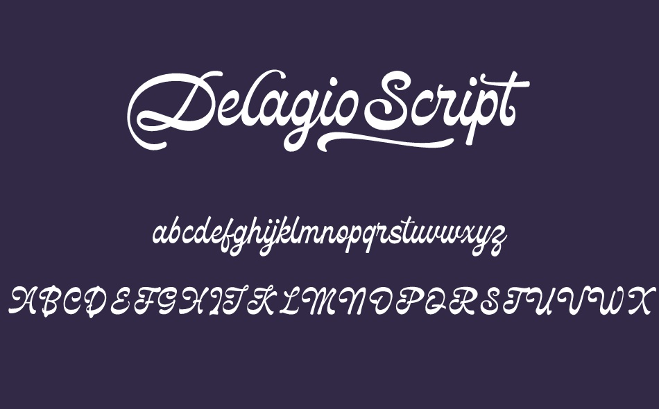 Delagio Script font