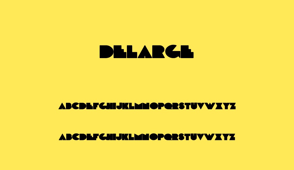 delarge font