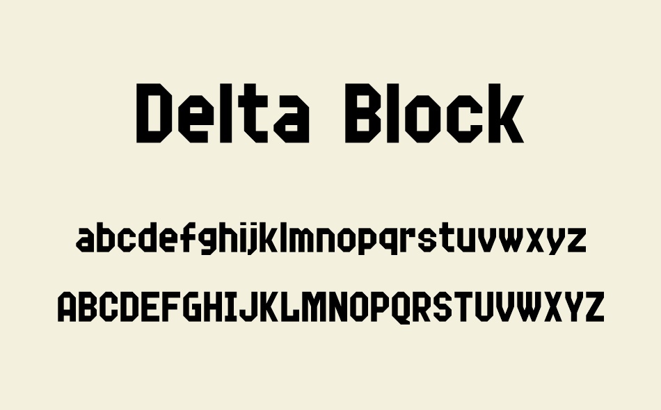Delta Block font