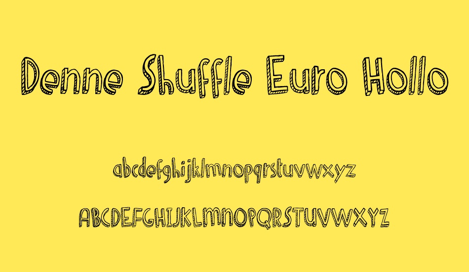 denne-shuffle-euro-hollow font