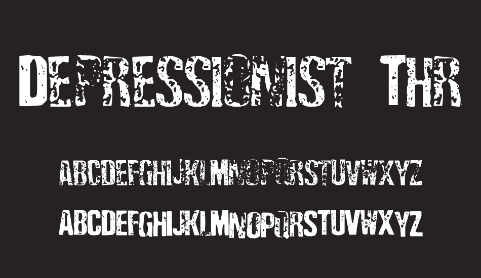 depressionist-three font