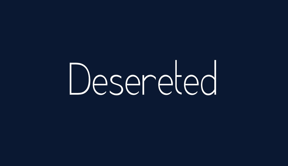 desereted font big