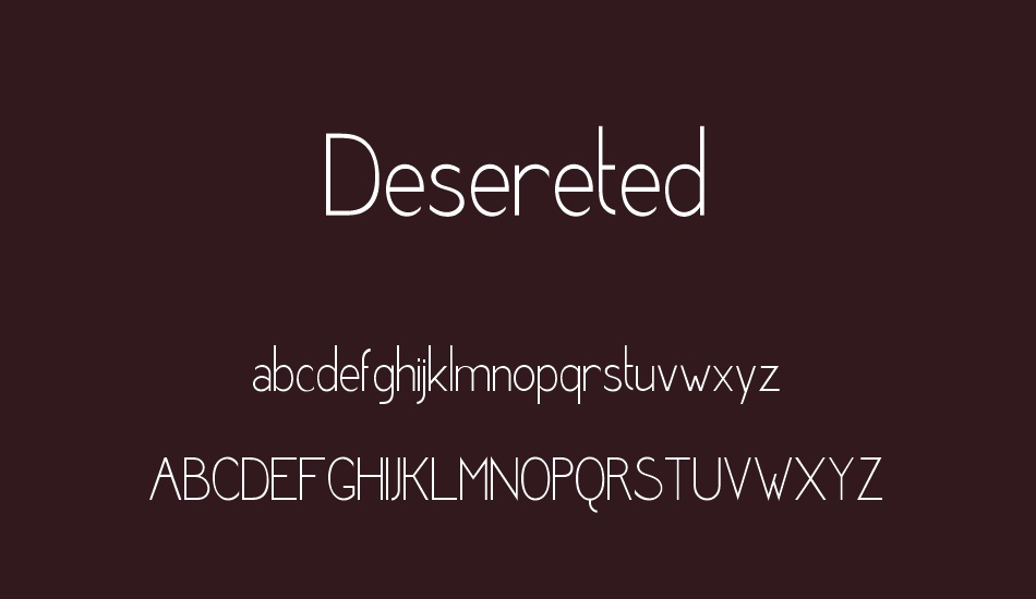 desereted font