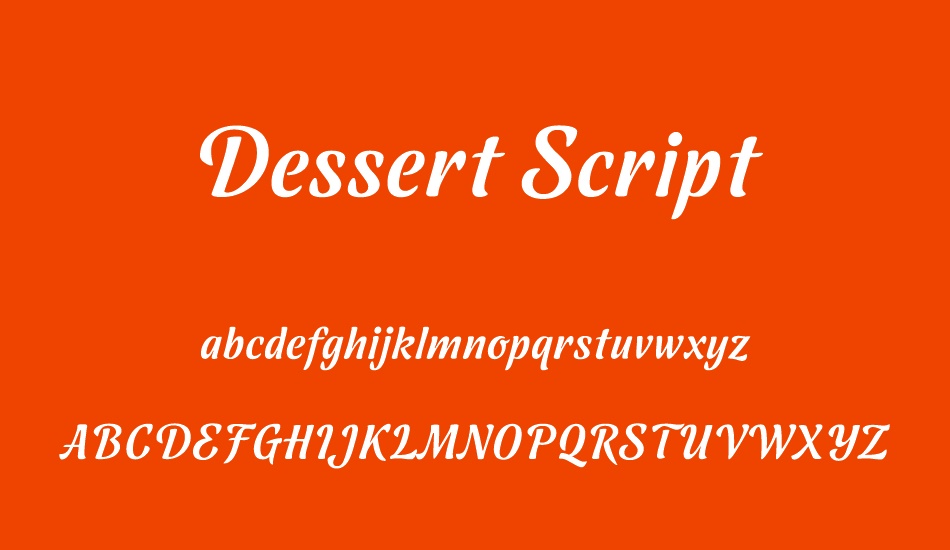 dessert-script font
