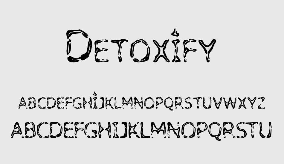detoxify font