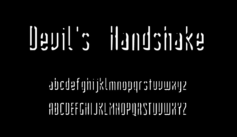 devils-handshake font