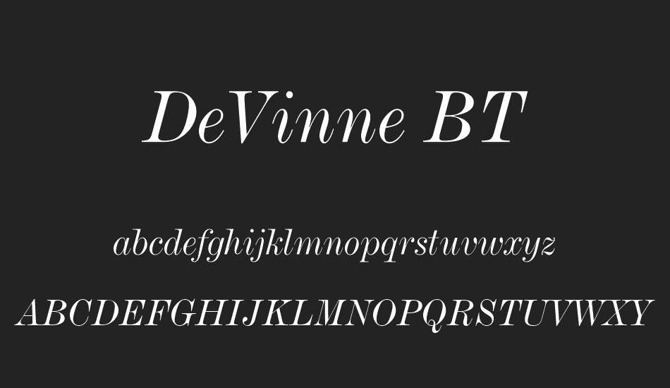 devinne-bt font