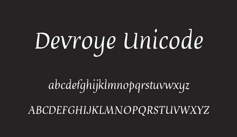 devroye-unicode font