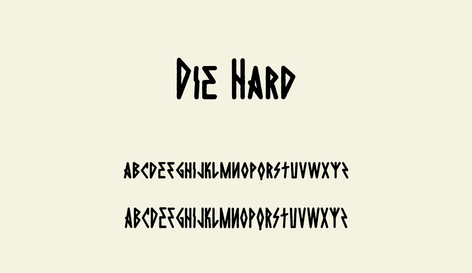 die-hard font