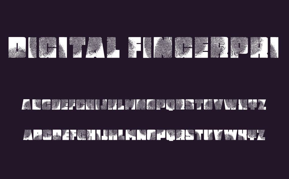 Digital Fingerprint font