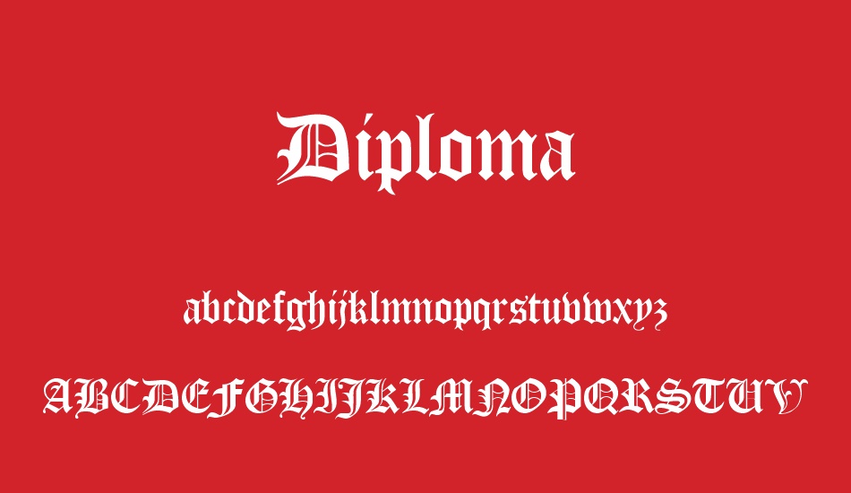 diploma font