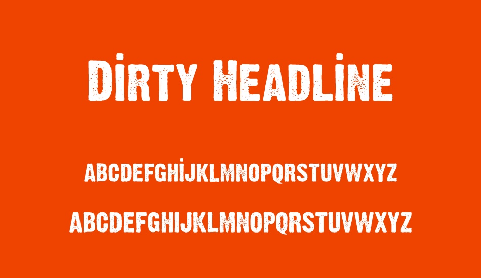 dirty-headline font