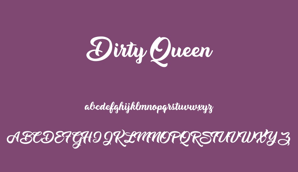 dirty-queen-personal-use font