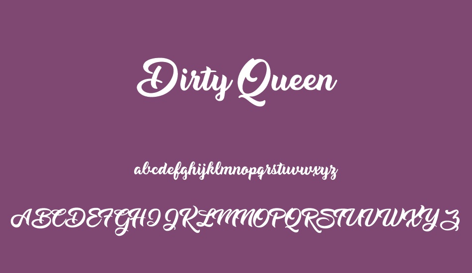 dirty-queen-personal-use font