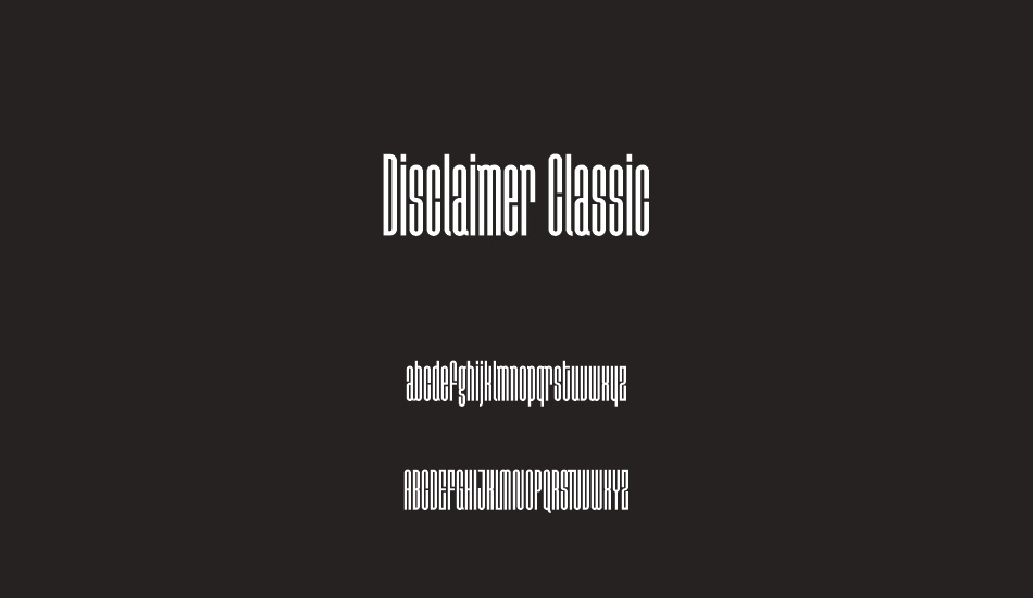 disclaimer-classic font