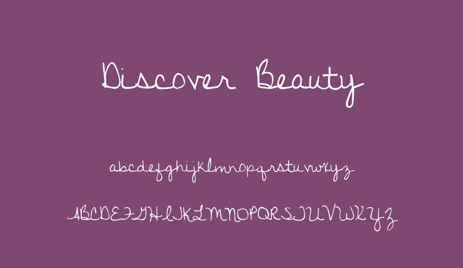 discover-beauty font