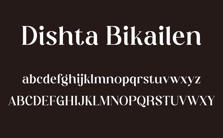 Dishta Bikailen font