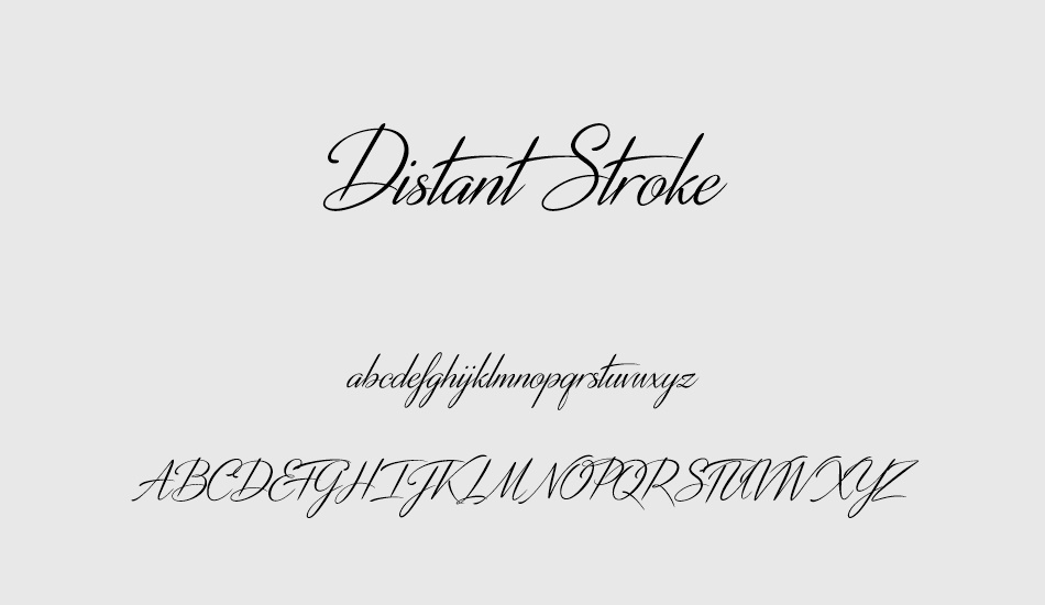 distant-stroke font