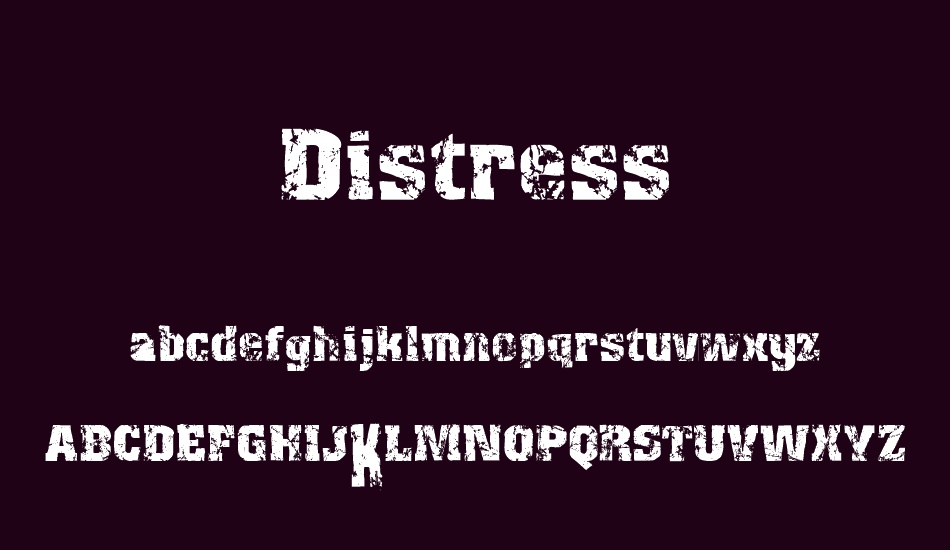 distress font