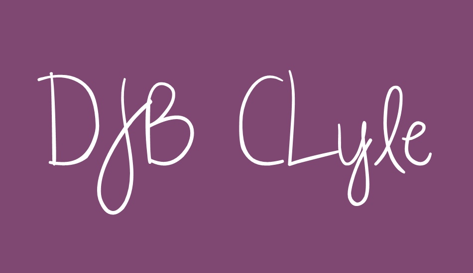 djb-clylerun font big