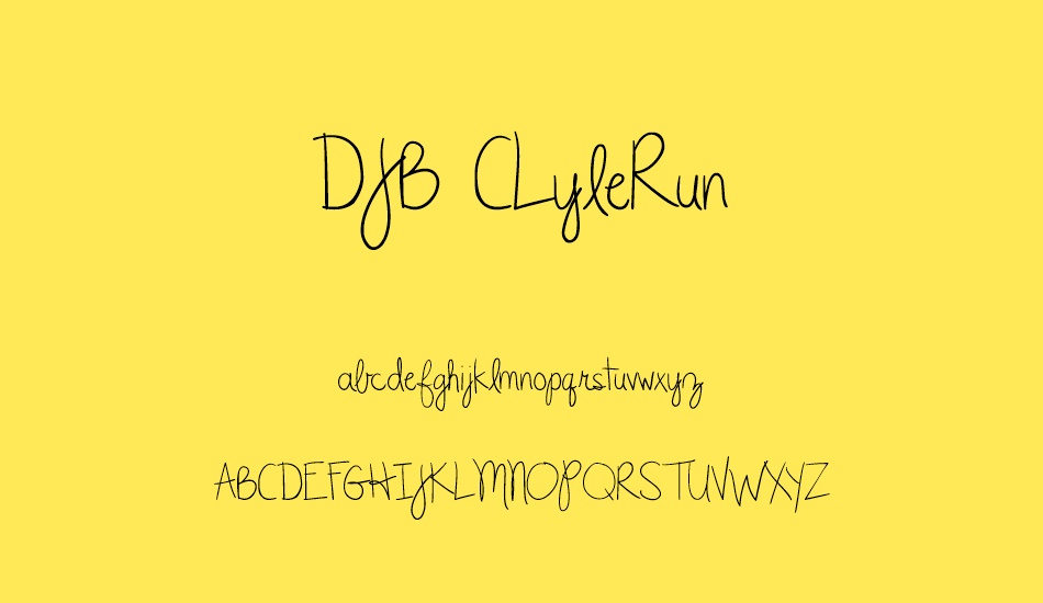 djb-clylerun font