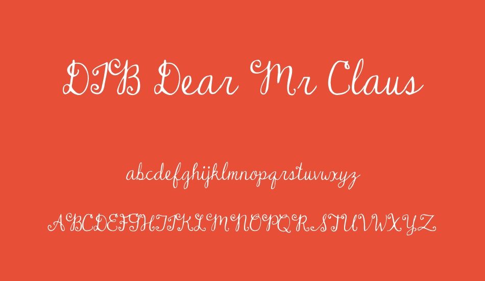 djb-dear-mr-claus font
