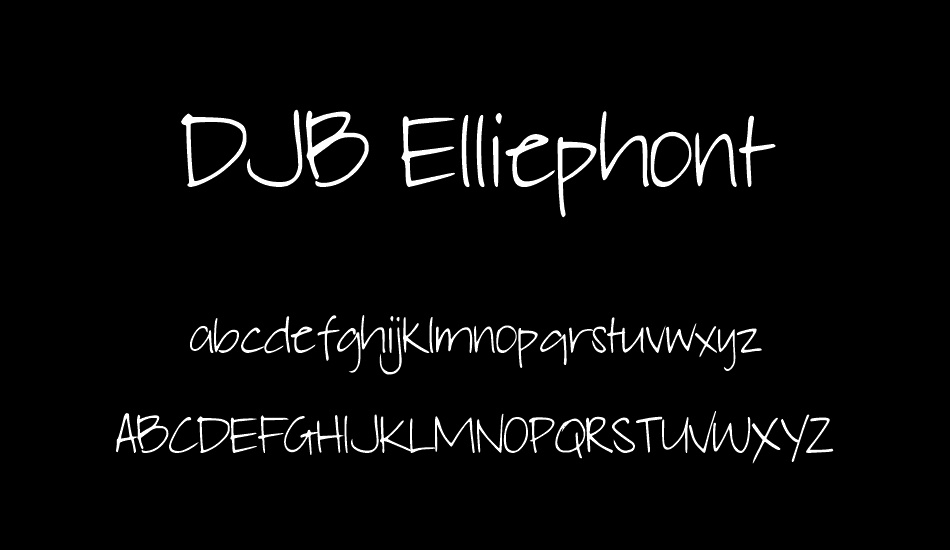 djb-elliephont font