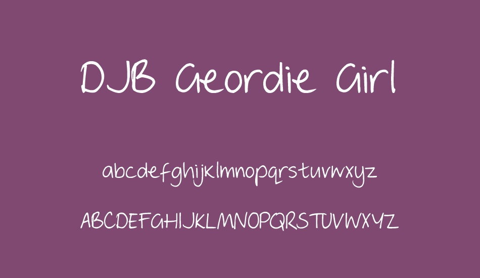 djb-geordie-girl font