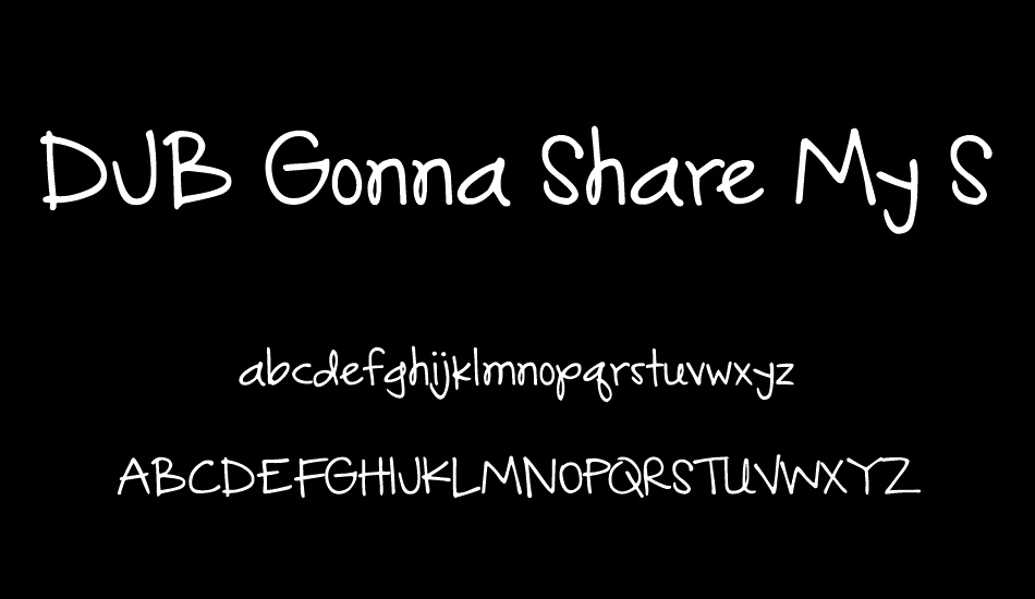djb-gonna-share-my-story font