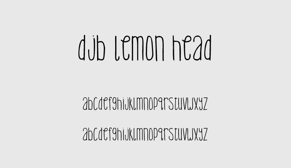 djb-lemon-head font