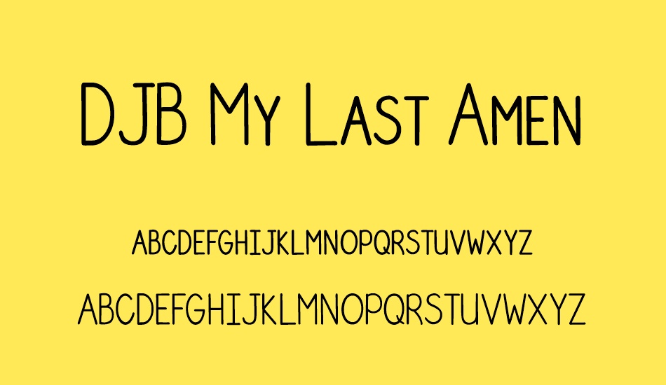 djb-my-last-amen font