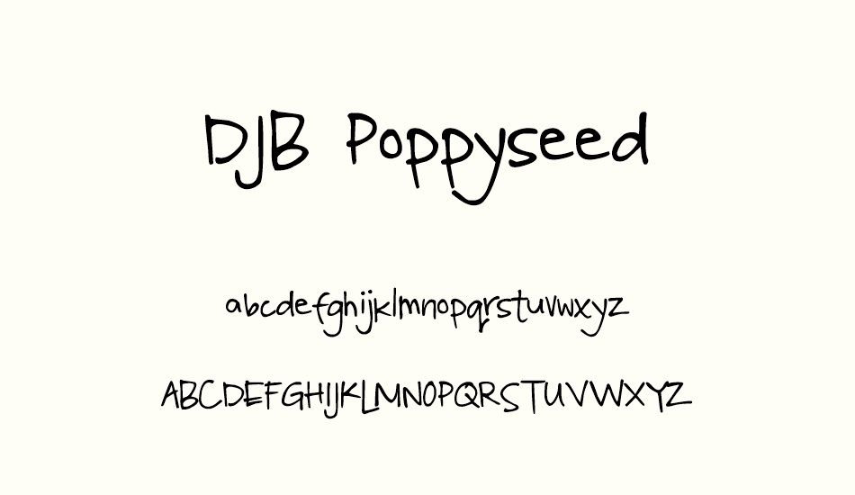 djb-poppyseed font