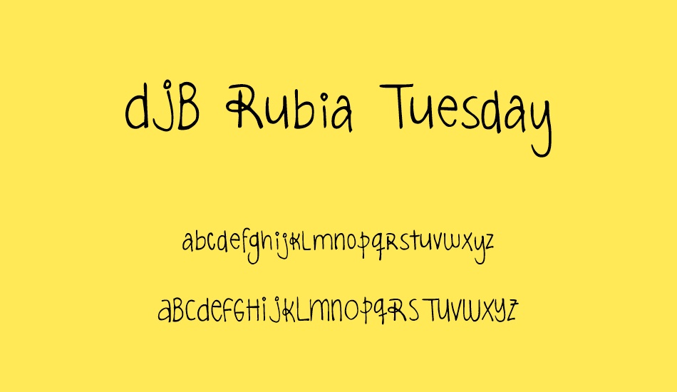 djb-rubia-tuesday font