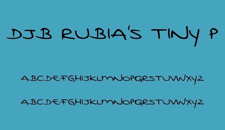 djb-rubias-tiny-print font