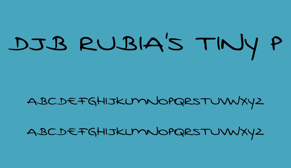 djb-rubias-tiny-print font