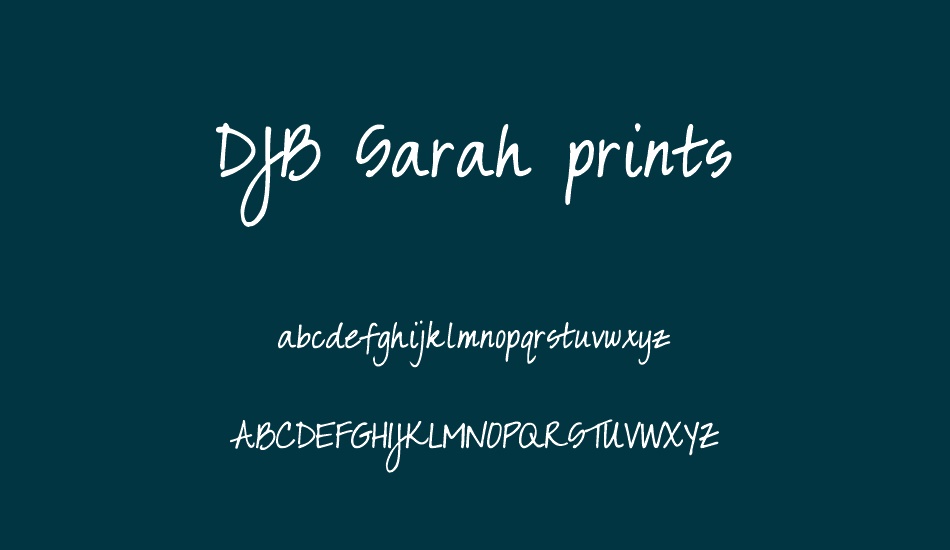 djb-sarah-prints font