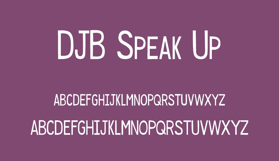 djb-speak-up font