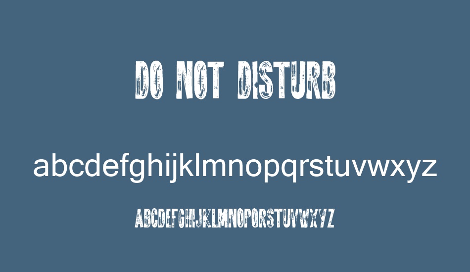 do-not-dısturb font
