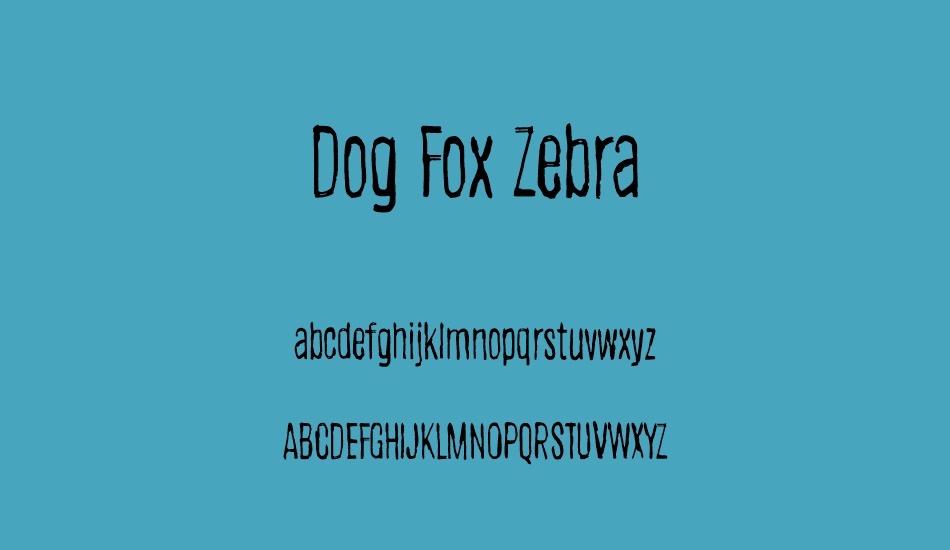 dog-fox-zebra font