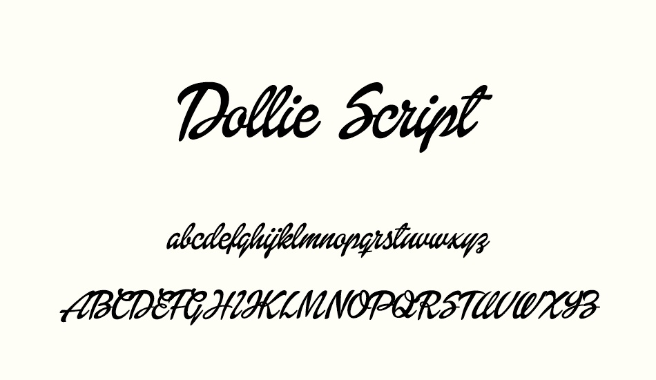 dollie-script-personal-use font