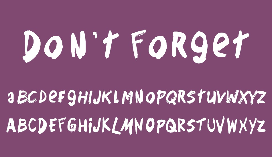 dont-forget font