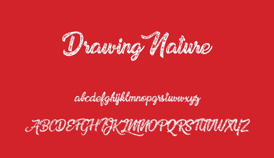 drawing-nature-personal-use font