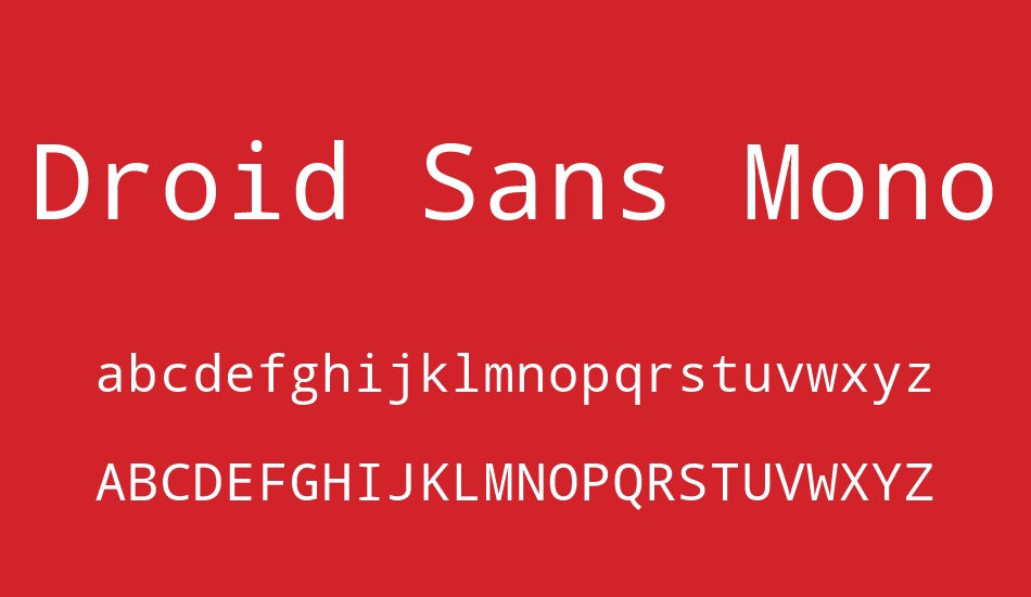 droid-sans-mono font